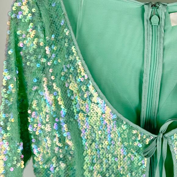 House of CB Mint Sequin Maxi Dress - Picture 6 of 12
